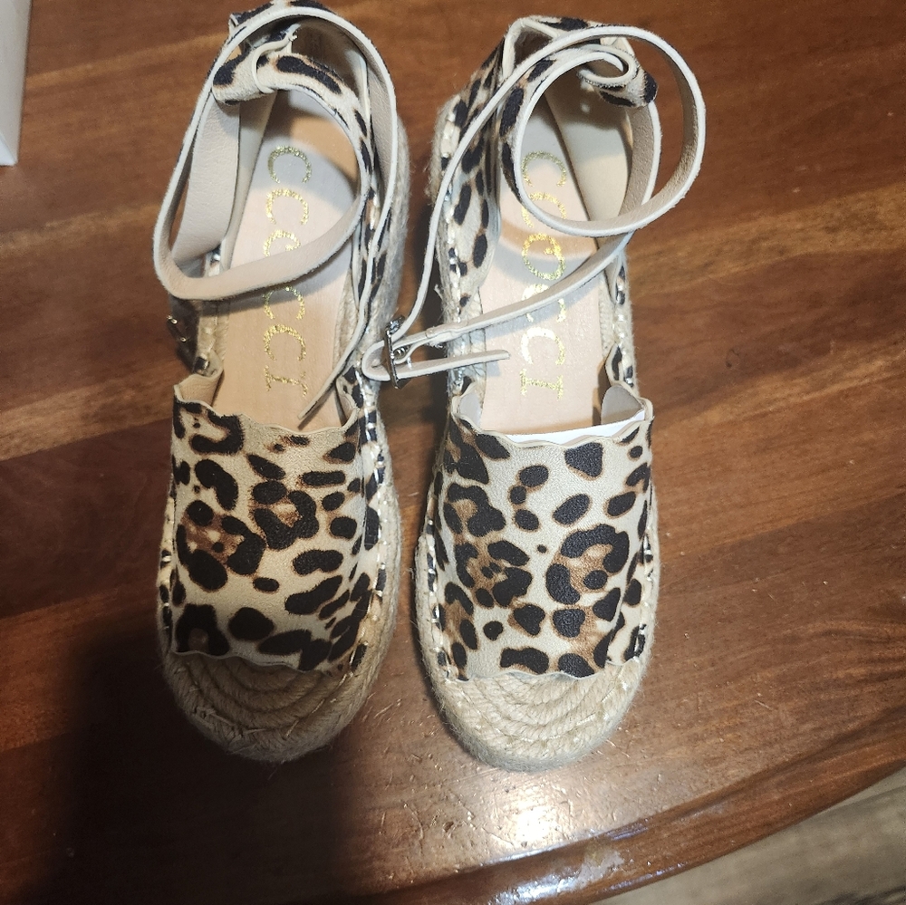Leopard Print Wedges
